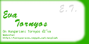 eva tornyos business card